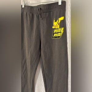 Pokémon sweat pants with faux pull string. Gray Sz. Youth L